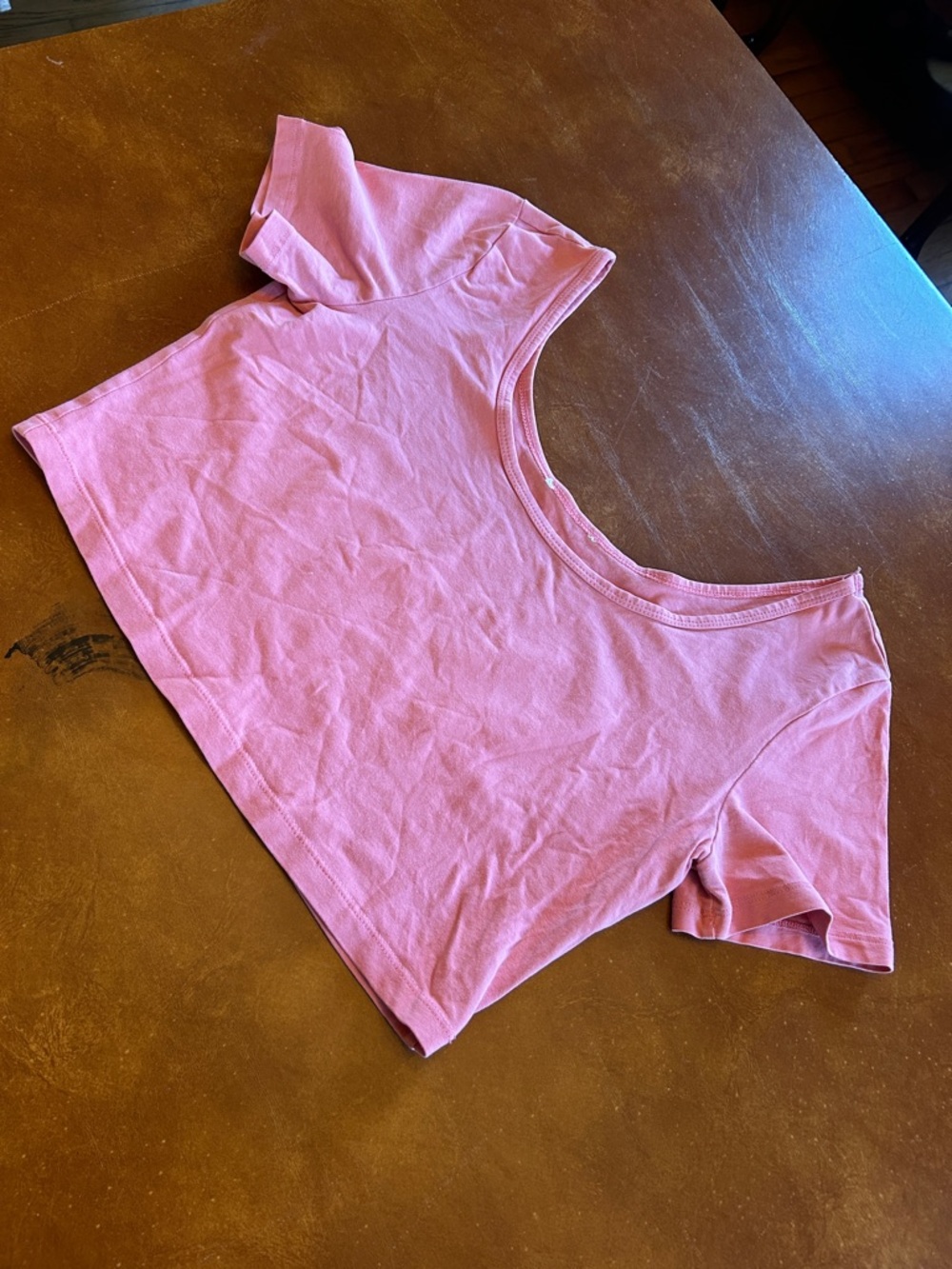 Forever 21 Pink Scoop-Neck Crop Top